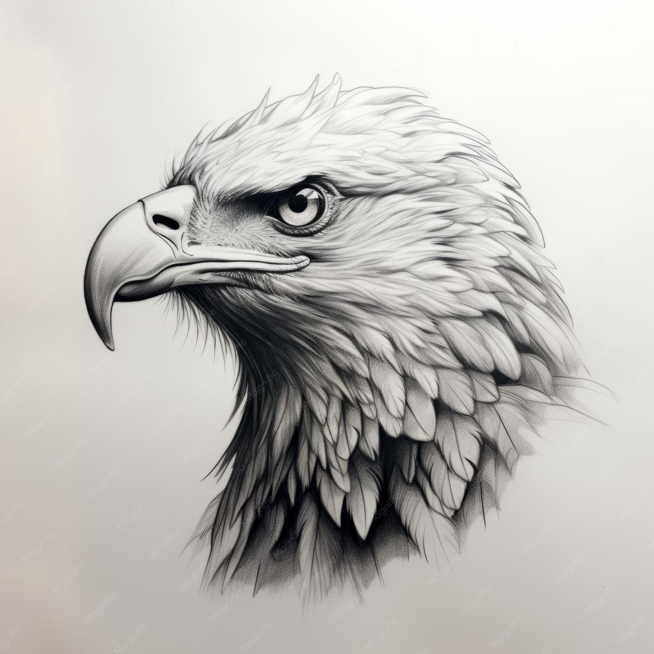 Hyperdetailed eagle pencil drawing sketchfab style illustration ... How To Write A Compelling Cover Letter